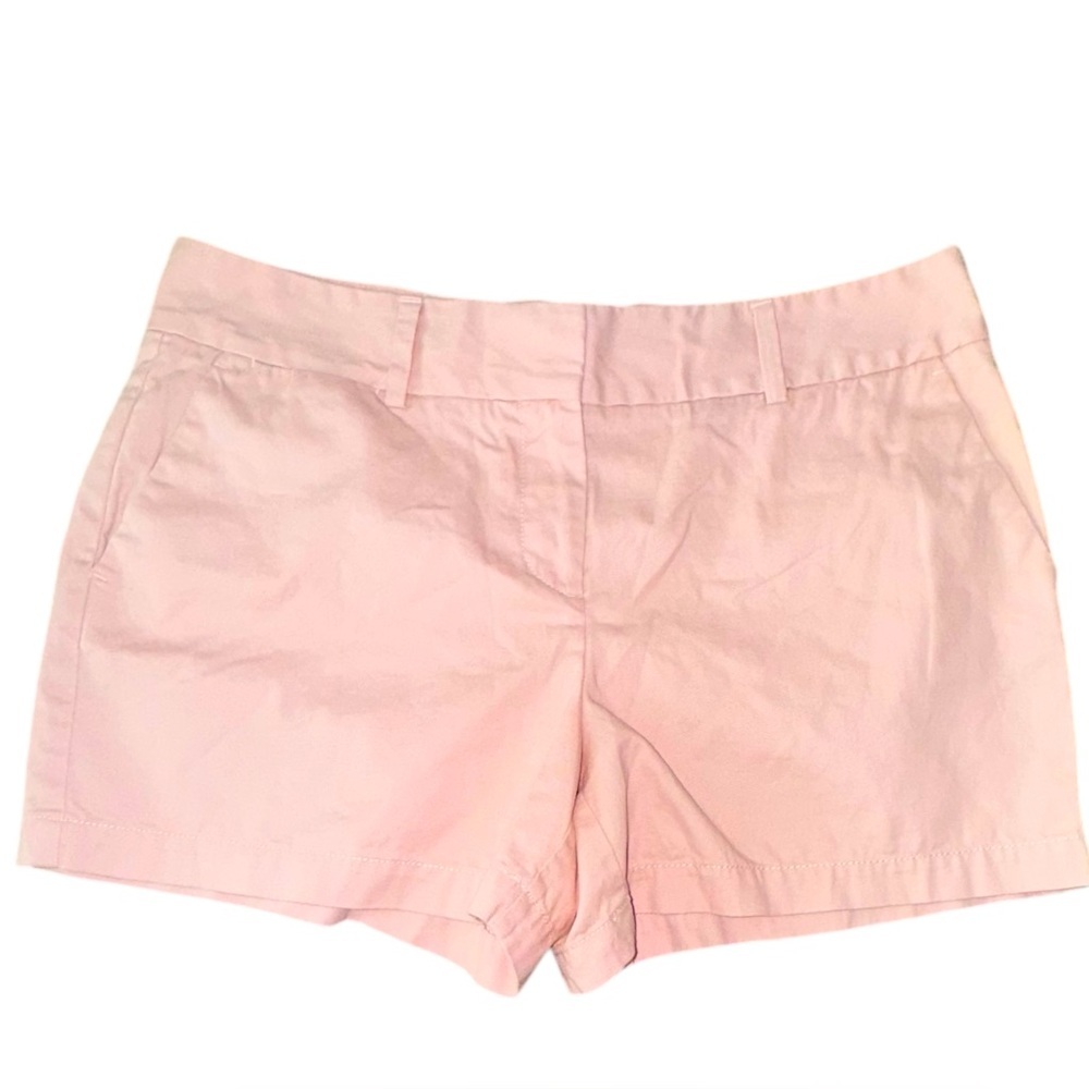 Ann Taylor LOFT Size 10 Pale Blush Pink Chino 4” Shorts 100% Cotton